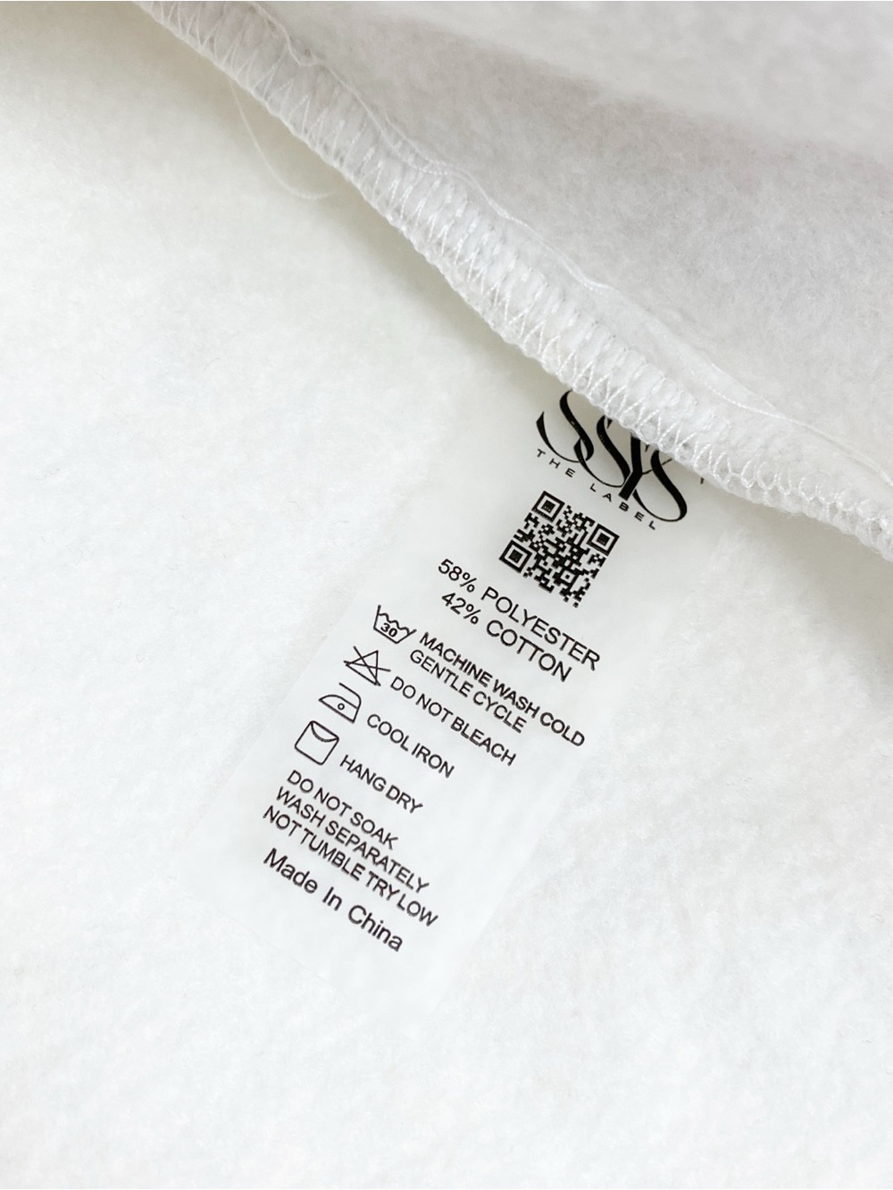 SSYS The Label Sweatshirt Cardigan Women's Size XS/Small Fleece Line Open Front - Picture 8 of 9